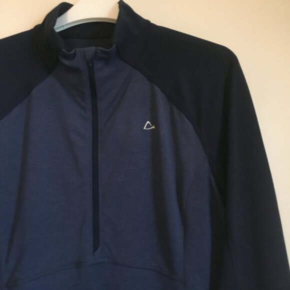 Paradox Merino Wool Blend Navy DRIrelease Freshguard Athletic 1/4 Zip Top - Picture 5 of 16